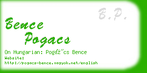 bence pogacs business card